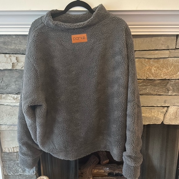Parke mockneck fleece gray